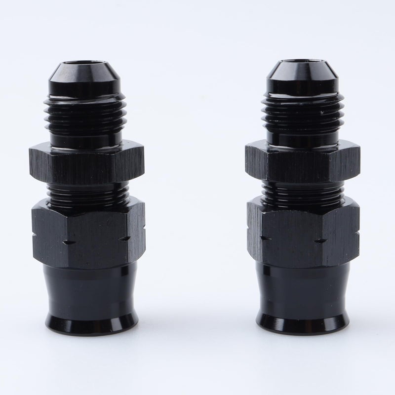 AC PERFORMANCE -6 AN Male to 5/16" Hardline Compression Fitting Adapter Aluminum Black - Image 2